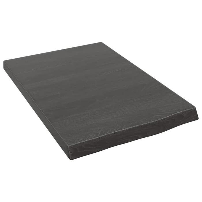 VidaXL Étagère murale gris foncé 40x60x4 cm bois chêne massif traité 363756