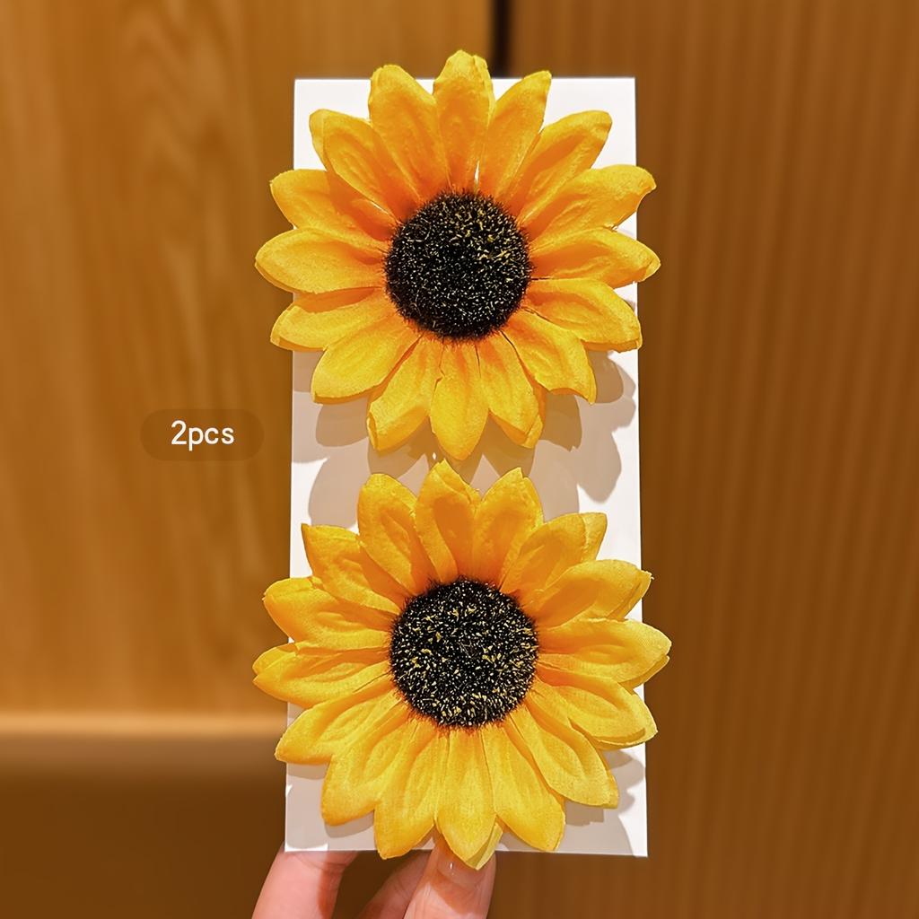 Sommer Sonnenblume Haarspange Süße Gelbe Blume Große Haarnadel Kantenklemme Damen Mädchen Mode Haaraccessoires Strand Kopfschmuck Geschenke