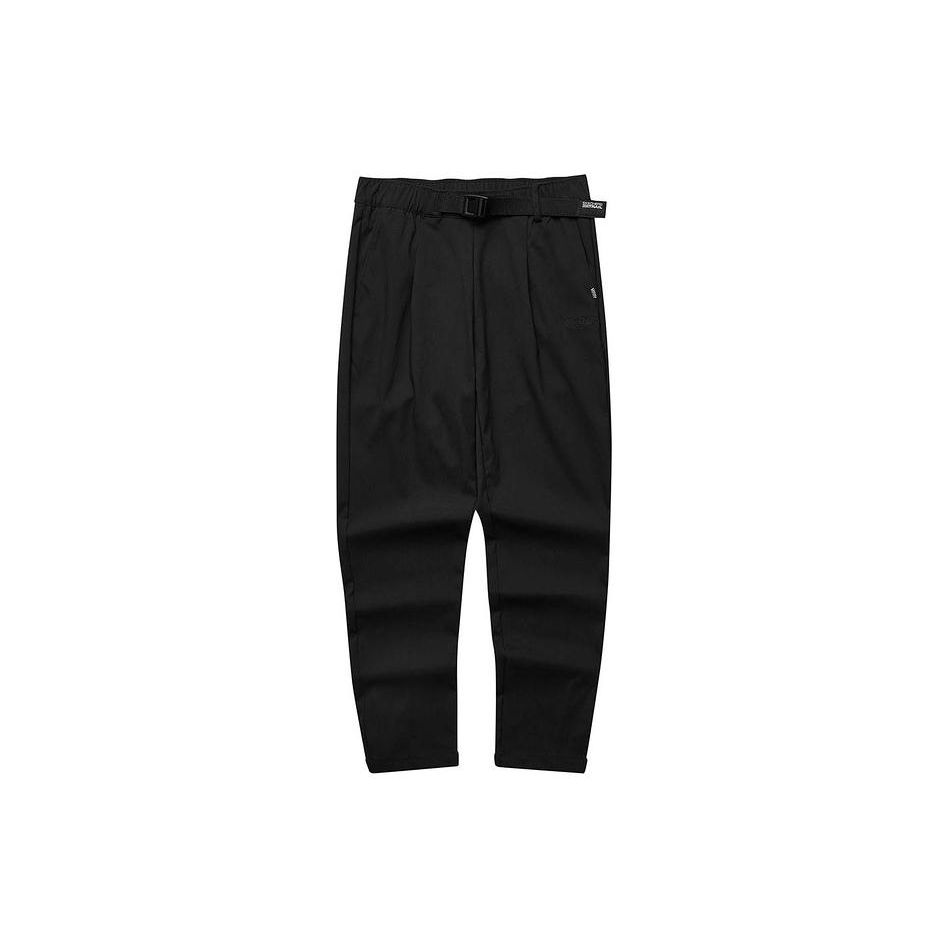 Skechers Stroll Series Solid Color Straight Leg Sports Woven Casual Pants Women bottoms Carbon-Black L124W023-0018 S
