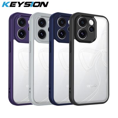 KEYSION Transparent Phone Case for OPPO Reno15 Pro Max 5G Soft Silicone+PC Clear Shockproof Phone Back Cover for OPPO Reno15 F 5G