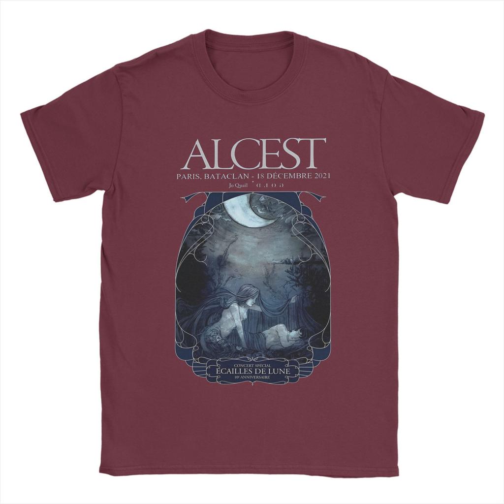 Men's French ALCEST Band T Shirts Pure Cotton Clothing Vintage Short Sleeve O Neck Tees Plus Size T-Shirt