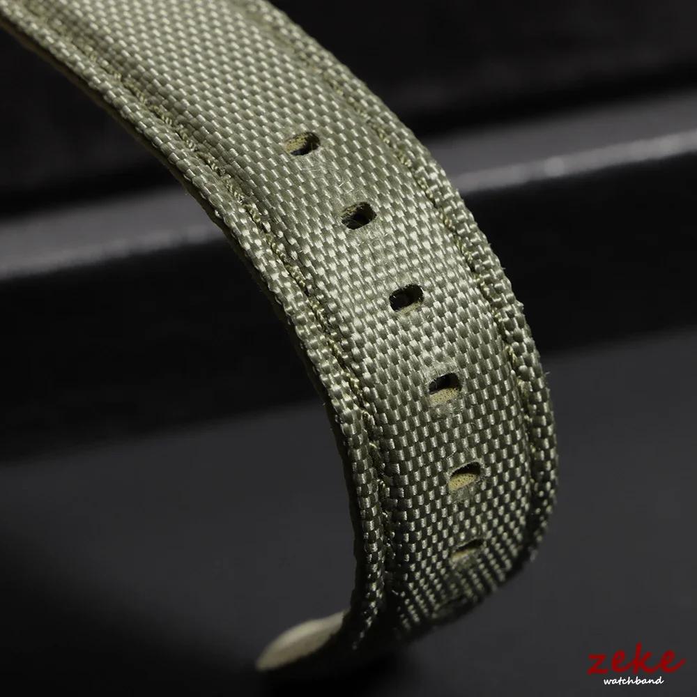 20MM 22MM Waterproof Sailcloth Watch Strap Nylon+Leather Watchband Butterfly Buckle Band Men Quick Release Sport Watch Bracelet