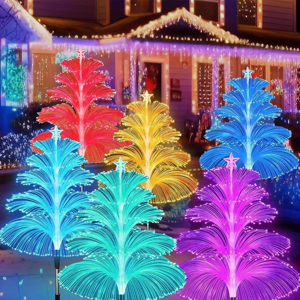 Solar Jellyfish Lights Outdoor 5 Layers 7 Color Changing Jellyfish Lights Jellyfish Solar Flower Lights For Christmas Pool Decor