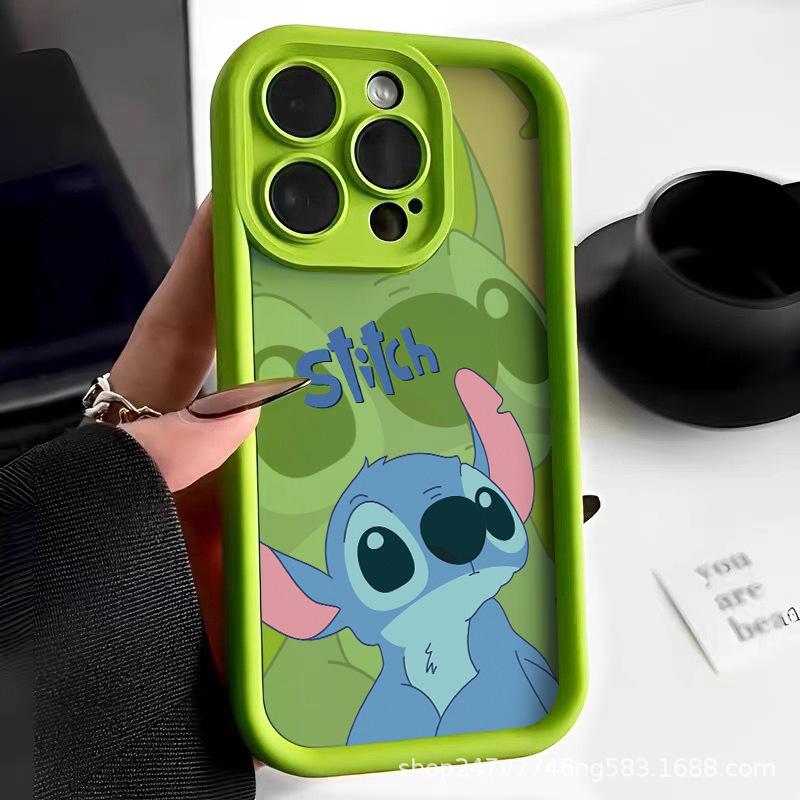 Stitch & Angel Paar Cartoon Handyhülle für iPhone 15 Pro Max, 13/14, XR, 12