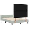 Box Spring Bed with Headboard Light Grey 120 x 200 cm Velvet