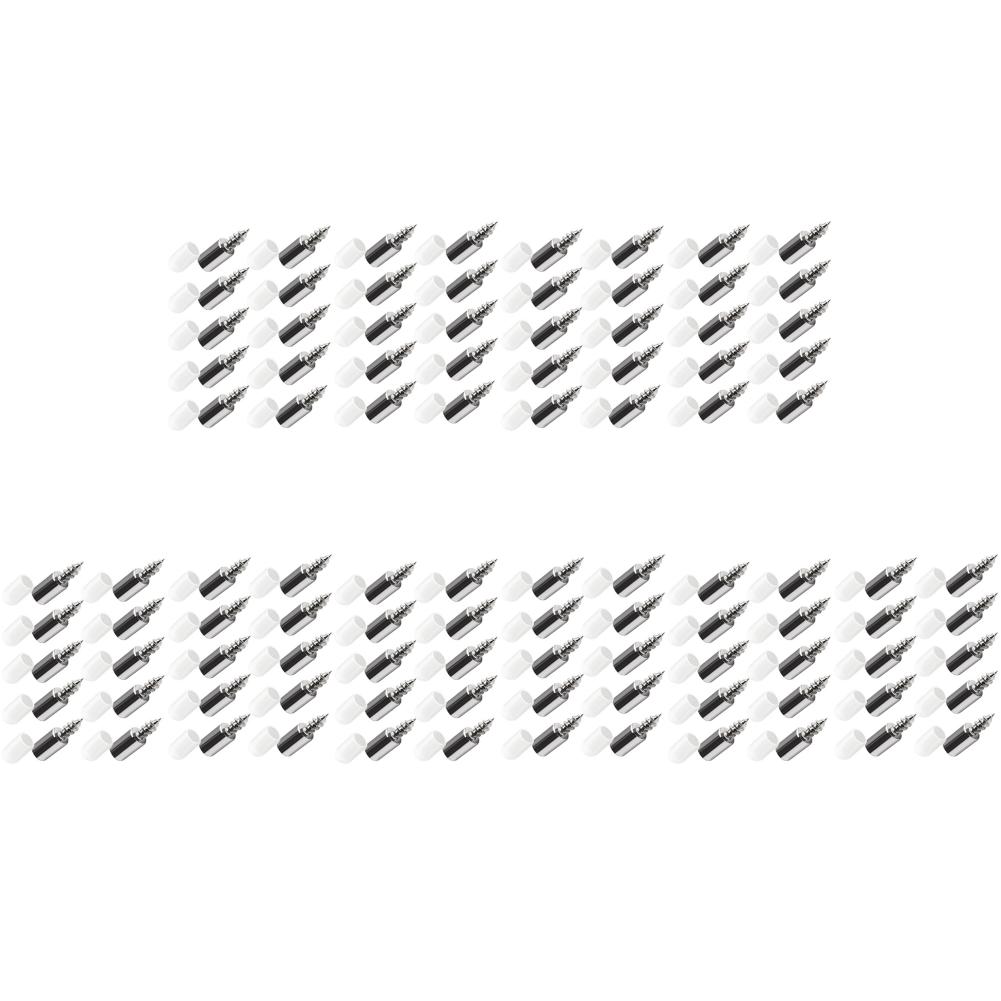 20-200pcs Cross Self-tapping Screw with Rubber Cabinet Wardrobe Storage Rack Septum Screw Fixed Support Bracket Rubber Sleeves