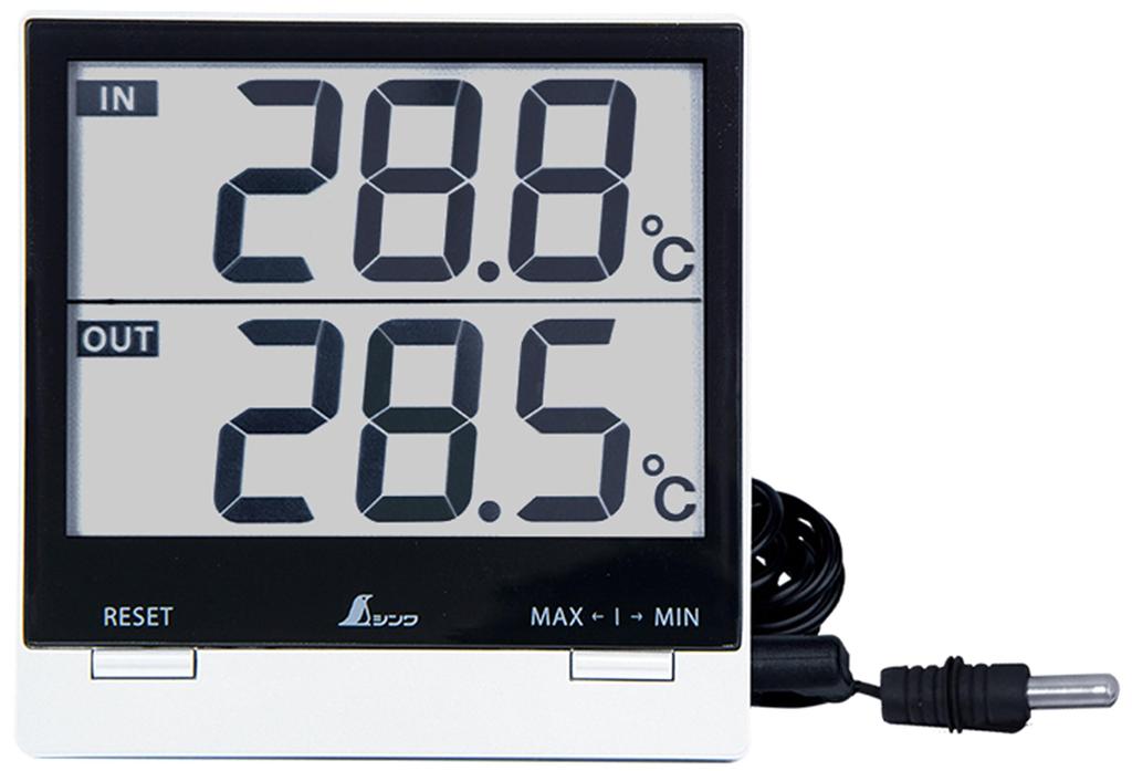 Shinwa Sokutei Digital Thermometer Smart C External Sensor 73118 Maximum/Minimum/Indoor/Outdoor/Waterproof