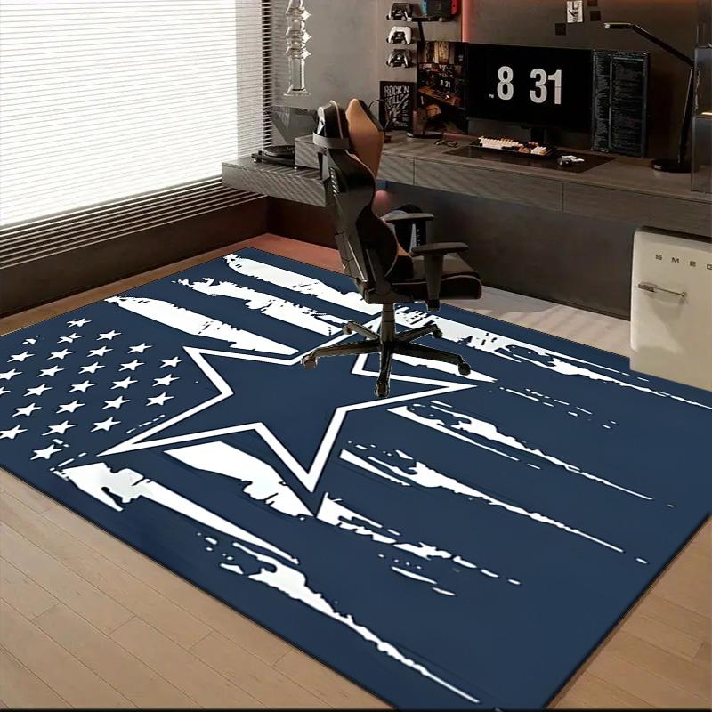 American Football Team Rug Game Carpet, Floor Mat for Bedroom Living Room Entryway Rug, Home Decor Idea Gift for Christmas Birthday