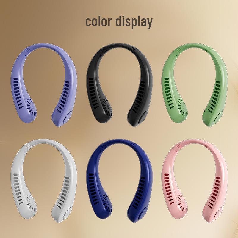 Leafless USB Neck Fan: High Power, Low Noise, Portable Turbine for Outdoor Cooling