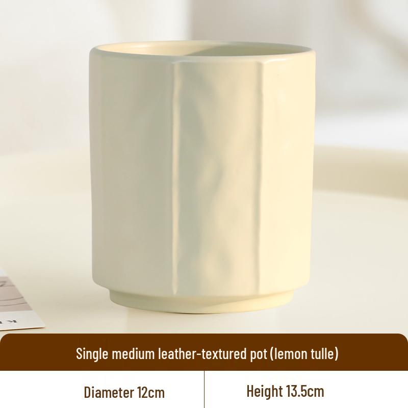 Nordic Style Cream Ceramic Succulent Pot for Phalaenopsis and Green Plants