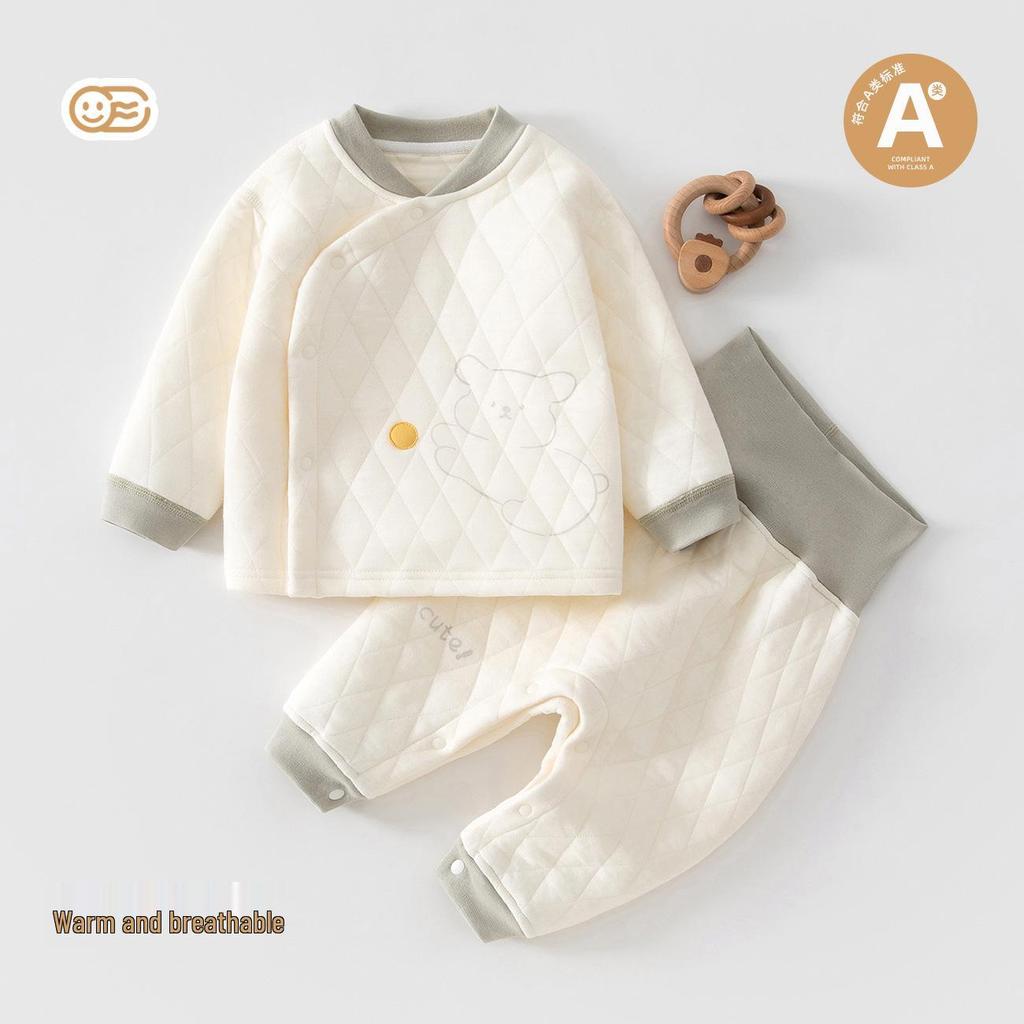 Set di abbigliamento Autunno/Inverno a vita alta per neonati e bambini piccoli: Intimo per Bambini in 2 Pezzi