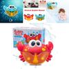 Adorable Red Plastic Cartoon Crab Baby Bath Toy With Music And Bubble Fun Machine