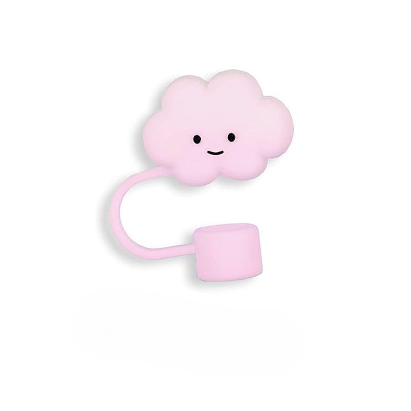Cute Soft Rubber Cloud Straw Cap, Food-grade Silicone Dust-proof and Leak-proof, Suitable for 10mm Straws