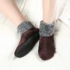 1 Paar Hausschuhe Socken Thermisch Weich Plüsch Winter Bodensocken Hoher Schaft Anti-Rutsch-Sohlen Dick