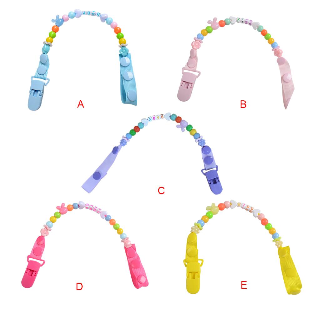 Baby Clip Holder Soother Shower Children Self-Assembly Clips Newborn Beads Chain Dummy Teether Nipples Dental