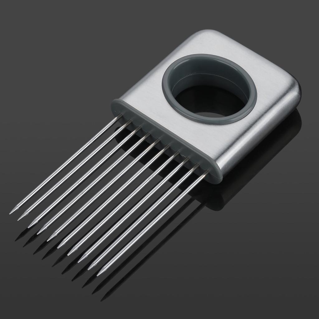 Onion Holder For Vegetable Fruits Cutter Stainless Steel Prongs Veg Fruit Help Potato Mt Peeler Chopper
