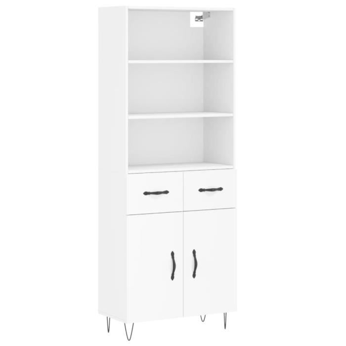 VidaXL Highboard White 69.5x34x180 Cm Engineered Wood 3200545