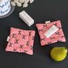 Korean Bow Cotton Coaster Double-sided Thickened Fabric Sweet Drawstring for Key Storage Jewellery Mat Portable Accessories