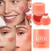 Clubday Love Liquid Blusher Heart Stamp Cushion Blush Natural 3D Nude Contour Sun-Kissed Face Rouge Long-Lasting Waterproof Makeup Cosmetics