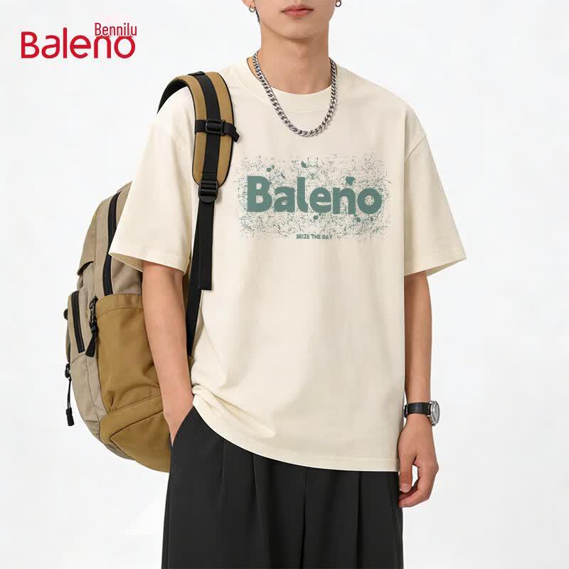 Baleno Men s 2026 Summer Loose Fit Pure Cotton Graphic Tee 2XL