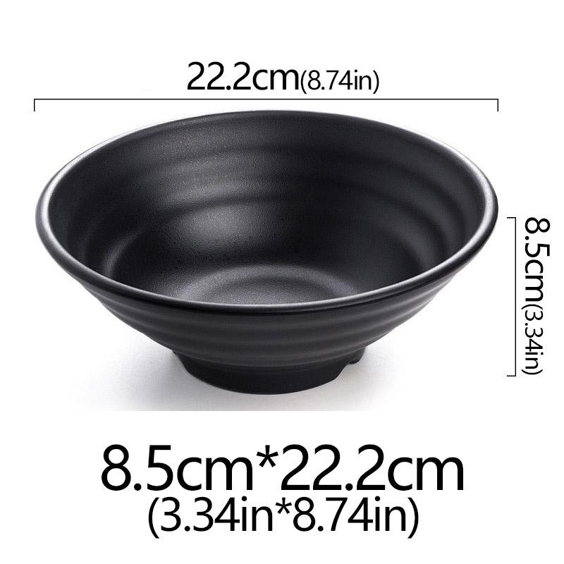 Frosted Melamine Ramen Bowl Imitation Porcelain Large Noodle High Temperature Resistance Bowl Salad Soup Bowl Fast FoodTableware