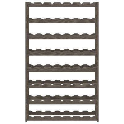 56 Bottle Wine Rack Gray Solid Pine Wood