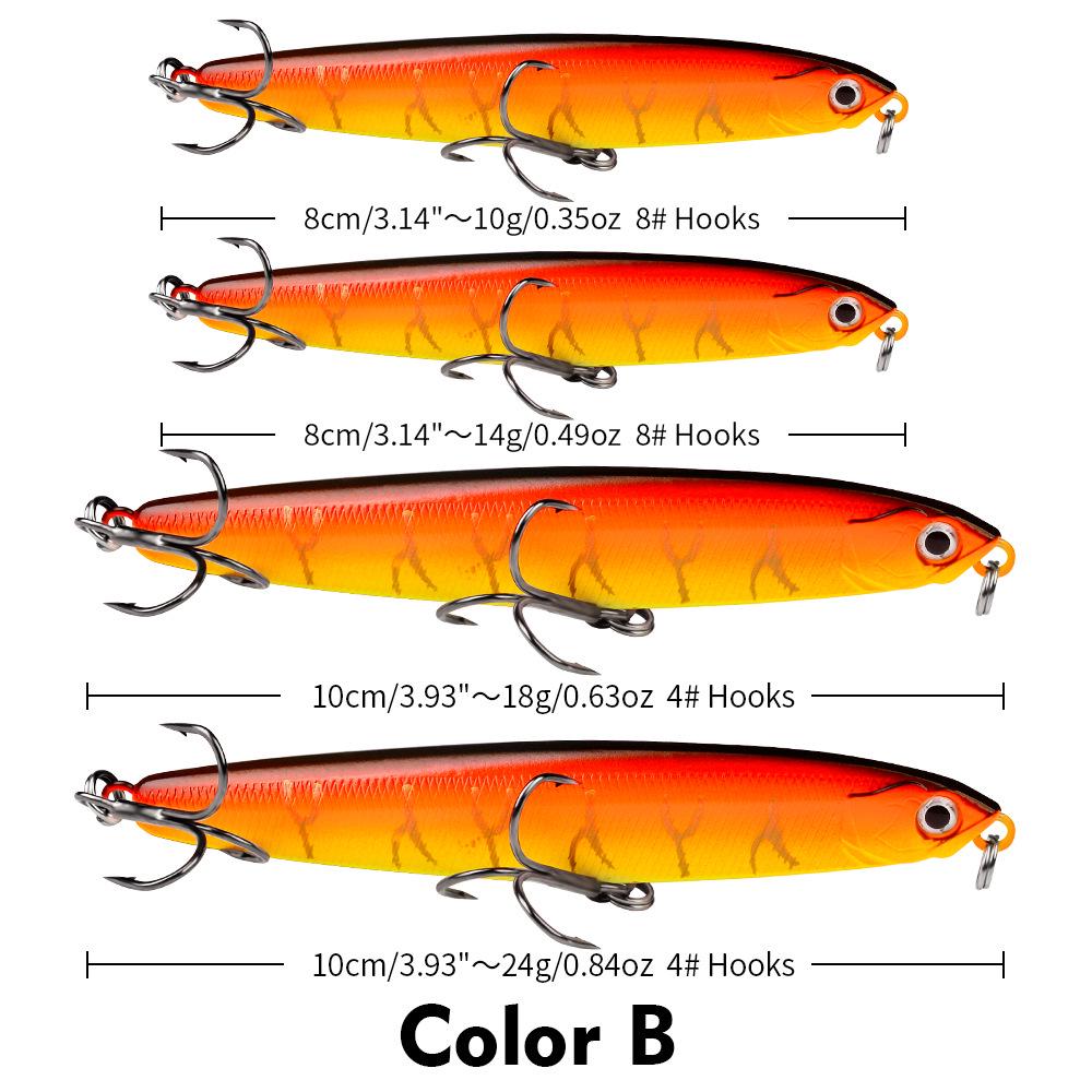 Long Cast Sinking Pencil Lure: 10/14/18/24g Bionic Hard Plastic Fishing Bait
