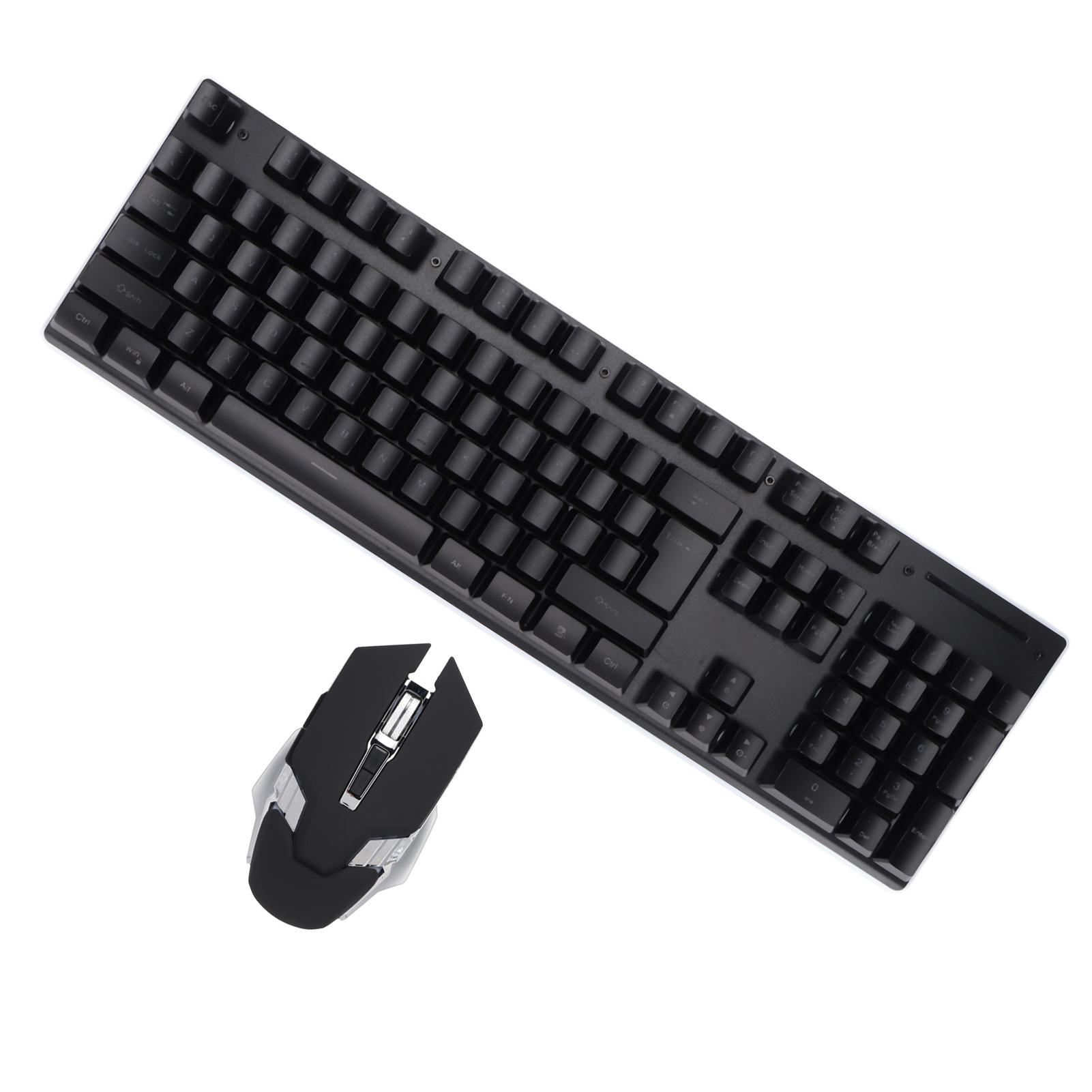 

Клавиатура мышь 104 клавиши беспроводная зарядка 2.4G RGB люминесценция компьютерные принадлежности для офисных игр