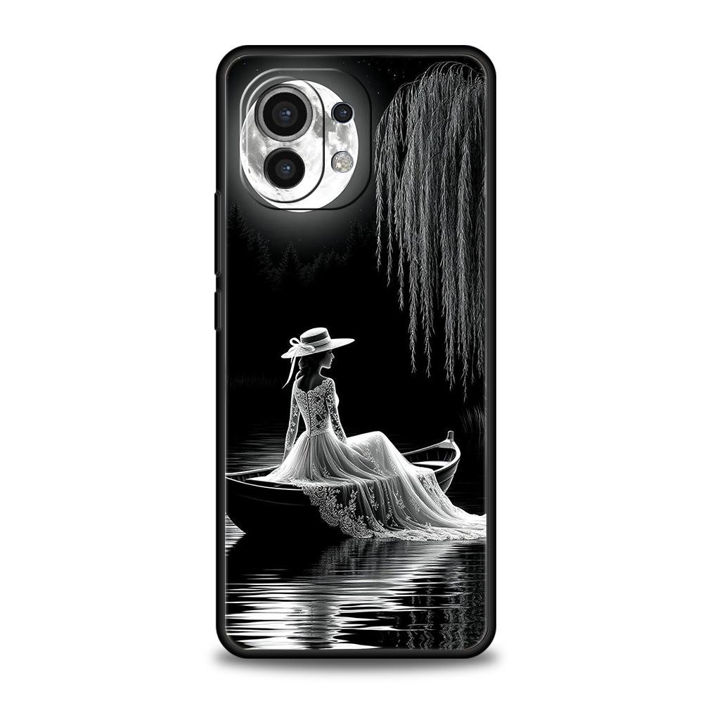Phone Case Cover for Xiaomi Poco F7 F6 F5 F4 F3 X7 X6 X5 X4 X3 NFC M4 C51 C55 GT Pro 5G Soft TPU Fundas Cute White Clothes Capas