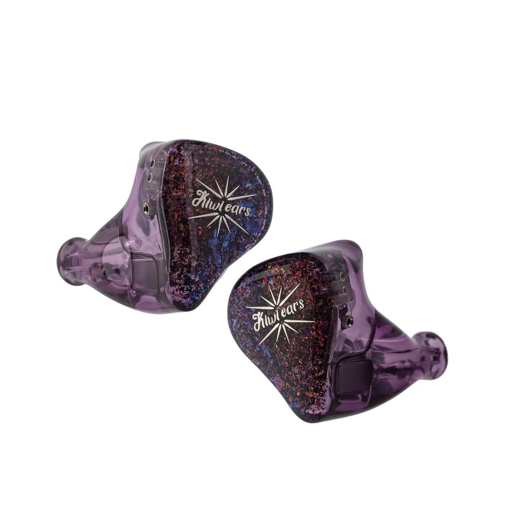 LINSOUL Kiwi Ears Forteza 2DD+1BA Hybrid HIFI Earphones with 3.5mm Jack, HIFI Sound Quality, Deep Bass, Noise Cancelling, Stereo Earbuds, Purple,