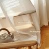 Semi Sheer White Curtains 40%-70% Light Filtering Vertical Striped Voile Drapes for Balcony Bedroom Living Room Window Privacy
