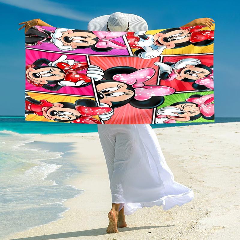 Minnie Mouse Adventures Towel Large Quick-Drying Microfiber soft S-Square Pants-s Beach Towel for Travel Fitness Bathing Camping. 0730s104