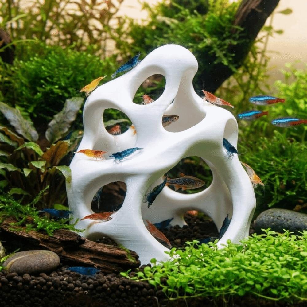 Natural Look Fish Shrimp Breeding Shelter Plastic Aquarium Hiding House  Aquarium Landscaping