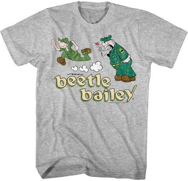 Beetle Bailey 1960 s Cartoon Comic Strip Sarge Yelling Men s T Shirt 3XL