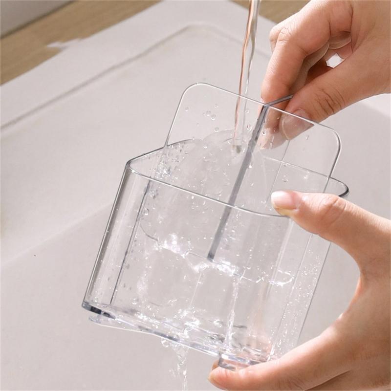 Drillless Installation Bathroom Organizers For Electric Toothbrushes And Accessories Durable Plastic Storage Rack Space Saving Design