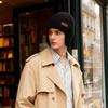 Men's Winter Warm Velvet Thick Hat Cycling Wool Hat Cold-Proof Ear Protection Knitted Hat