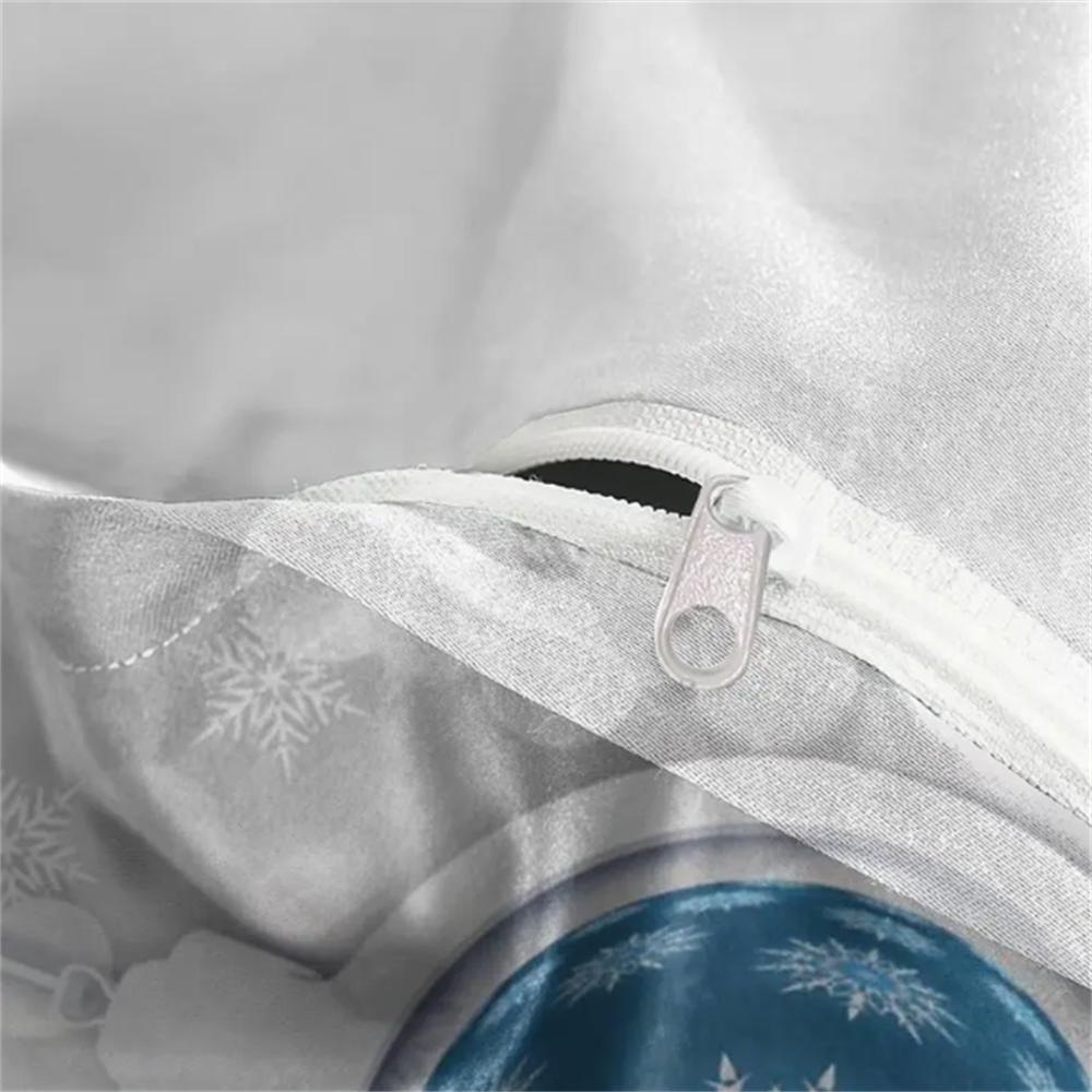 3D Digital Print Christmas Bedding Set, 2/3 Piece Duvet Cover Soft Polyester Sheet Set With Zipper Closure Bedding Set