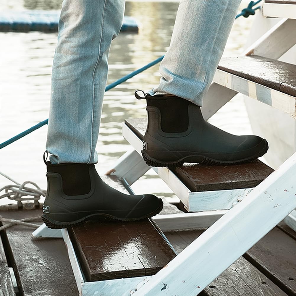Neoprene Rain Rubber Rain Fully Easy To Easy To Suitable for Typhoons and Rainy Suitable for Sunny and Rainy Days [Jollywalk] Men's Boots, Boots,