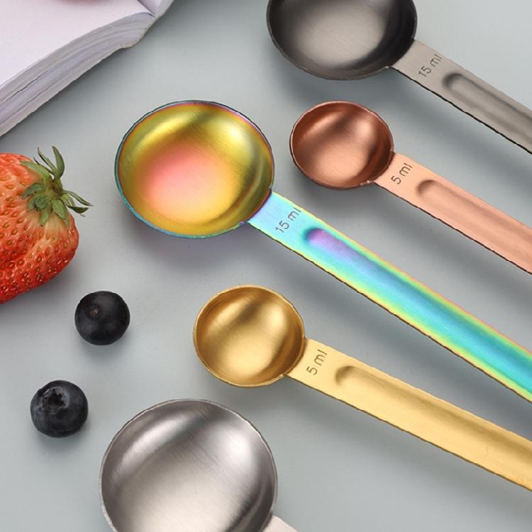 Double Side Measuring Spoon With Comfortable Grip Coffee Tea Scoops Baking Scale Spoon Kitchen Coffee Tool