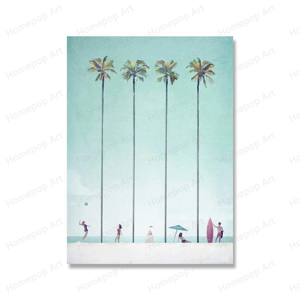 Kaltes Wasser Wildes Schwimmen Leinwand Malerei Drucke Landschaft Flüsse See Poster Tropical Beach Wand Kunst Bilder für Wohnzimmer Dekor