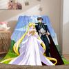 Japanese anime cute cartoon theme Sailor Moon Tsukino Usagi blanket suitable for home beds, sofa covers, office nap, outdoor warm blankets O7
