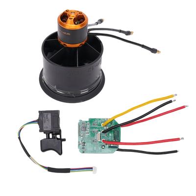 Krytý ventilátor 12 lopatek bezkartáčový motor 5000KV 50mm s řídicí deskou pro chlazení RC letadla
