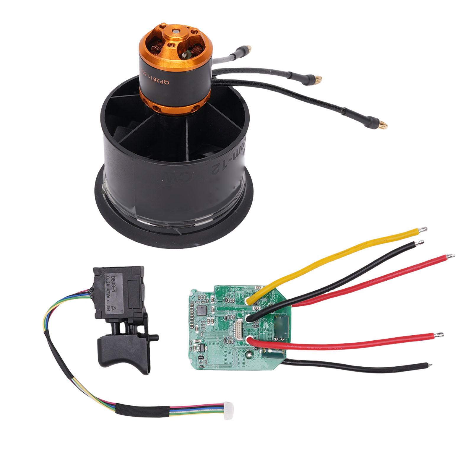 

Ducted Fan 12 Blades Brushless Motor 5000KV 50mm with Control Board for RC Airplane Cooling