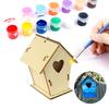 1 set Kit de construcție pentru casă de păsări, pictură pentru copii, asamblare, cutie de păsări, artizanat, vopsea pentru casă de păsări, cadouri, alegere