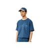 Li Ning X ANB Collaboration Series Simple Loose Versatile Letter Round Neck Drop Shoulder Short Sleeve T-Shirt Unisex T-Shirts Purity-Blue AHSV675-3