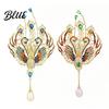 Decorative Brooch Women Sparkling Rhinestones Faux Pearl Phoenix Shape Lapel