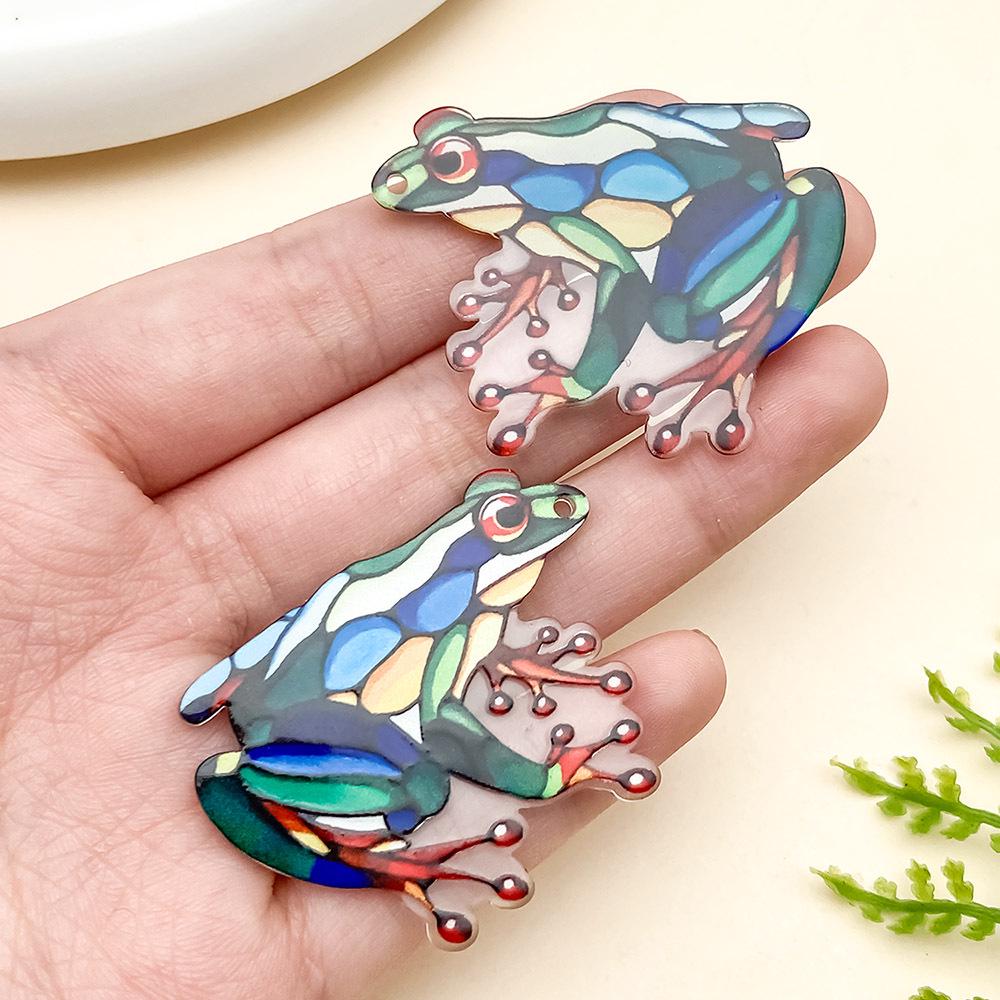 Cartoon Animal Mosaic Acrylic Jigsaw Pendant for DIY Jewelry