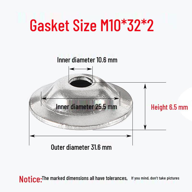 

Stainless Steel Bowl Mat Pad & Washer Socket Screw Decor Set