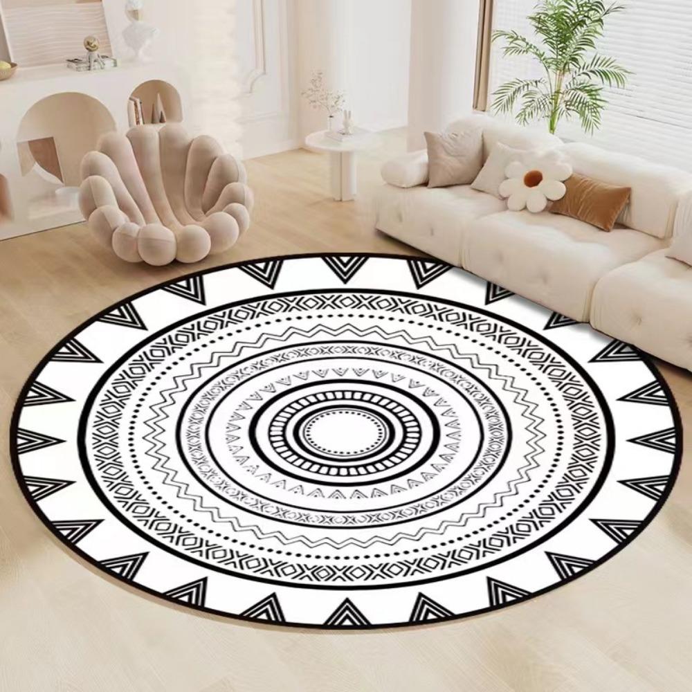 

2 шт. Роскошный ретро-узор для гостиной, подвесное кресло-корзина, круглый нескользящий напольный коврик diameter 40cm