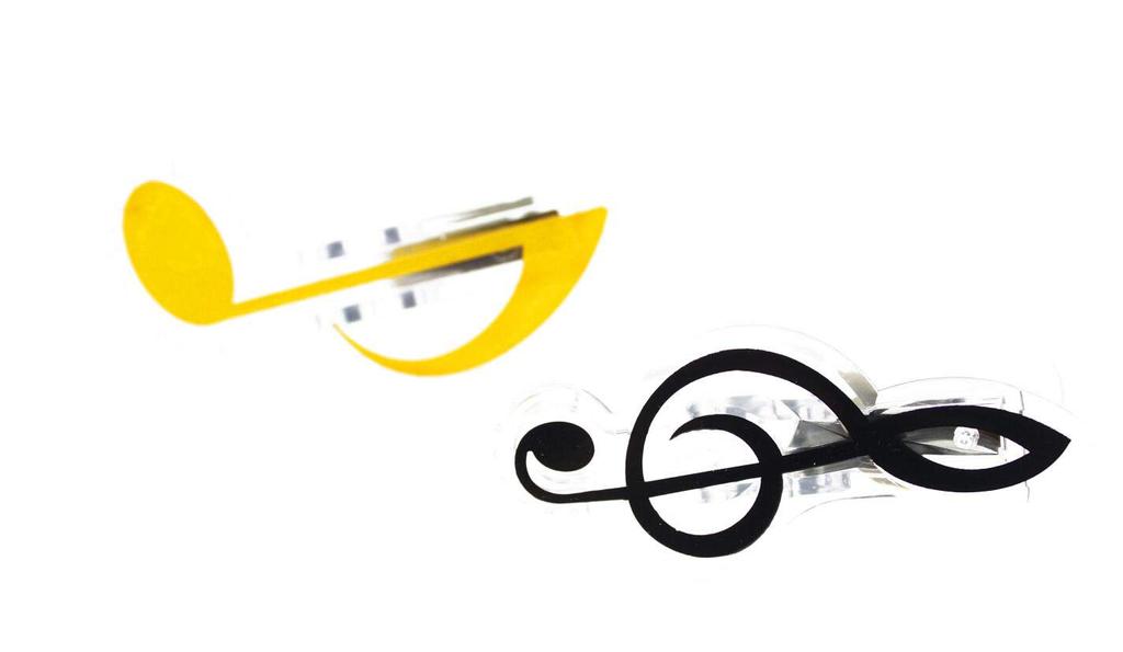 Naissant Bunte Große Menge Niedliche Büroklammern Musikalisches Notenschlüssel Design 5 20 Stück Set - Note/Violinschlüssel - Farben,